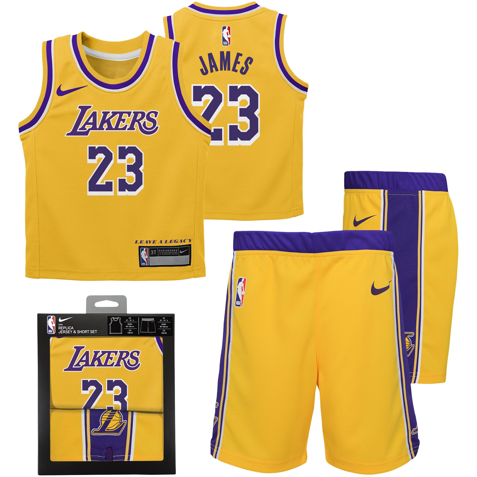 Los Angeles Lakers Icon Basketball Jersey Box Set - Lebron James - Infant - JS832 