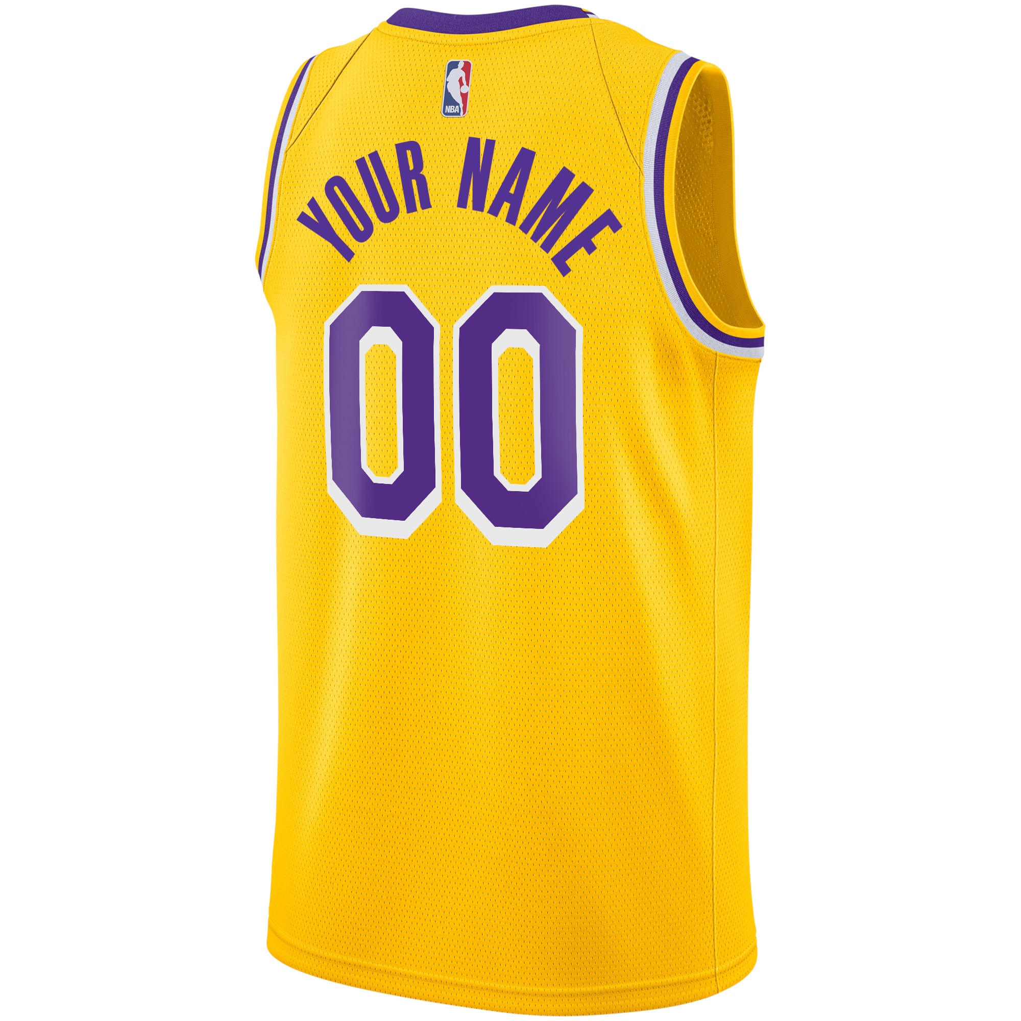 Alternative view of Los Angeles Lakers Icon Swingman Basketball Jersey - Custom - Mens - JS799 