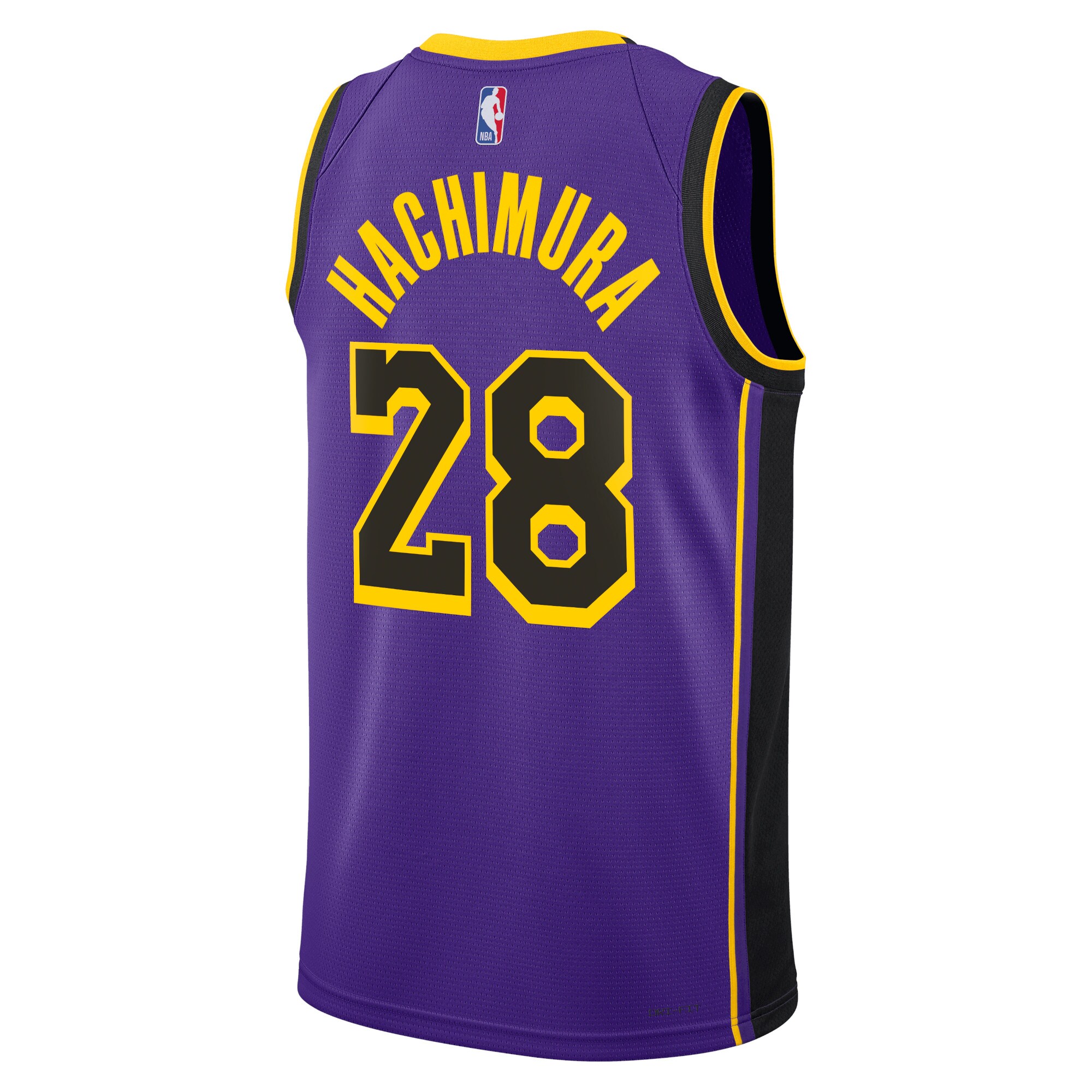 Alternative view of Los Angeles Lakers Jordan Statement Edition Swingman Basketball Jersey - Purple - Rui Hachimura - Unisex - JS694 