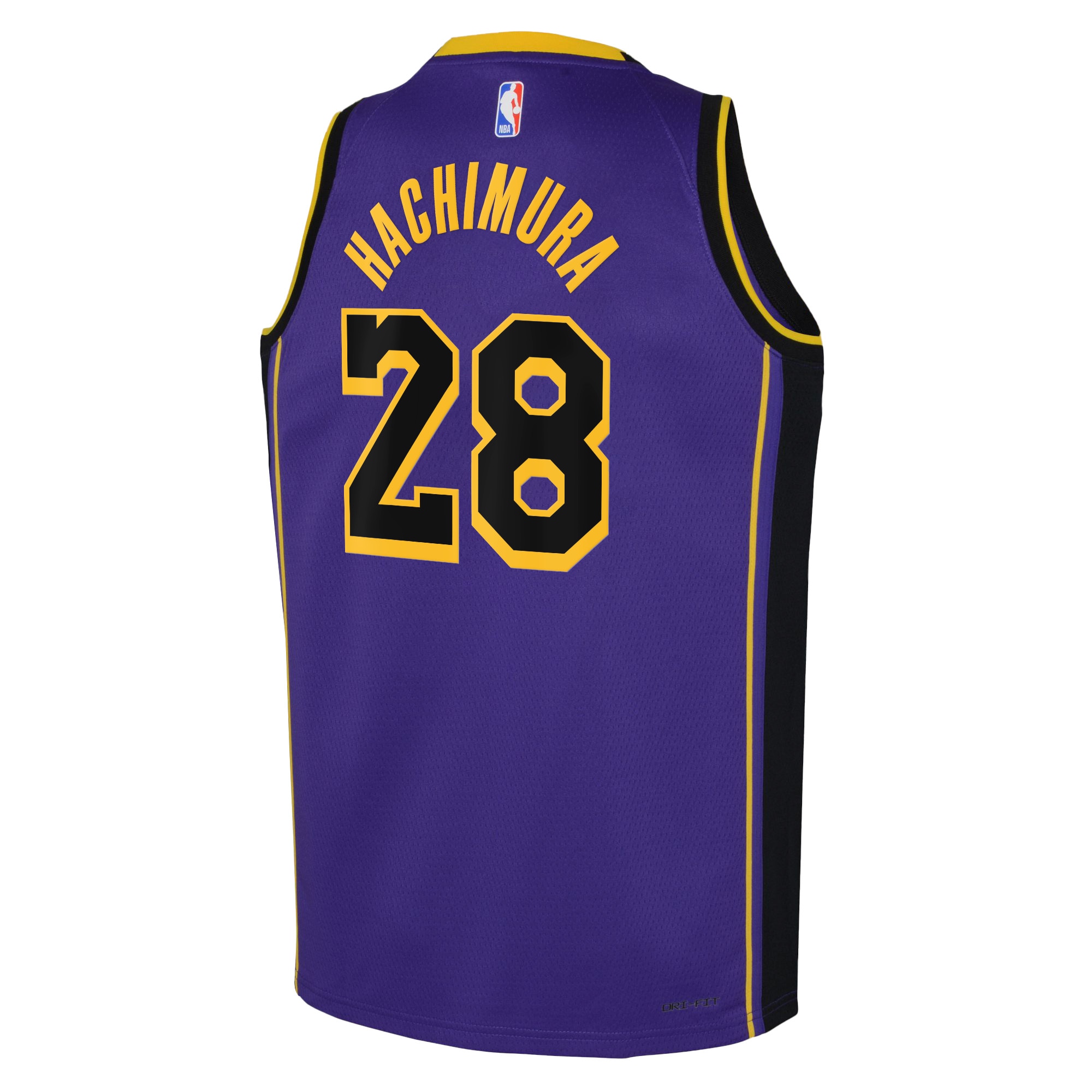 Alternative view of Los Angeles Lakers Jordan Statement Edition Swingman Basketball Jersey 22 - Purple - Rui Hachimura - Youth - JS827 