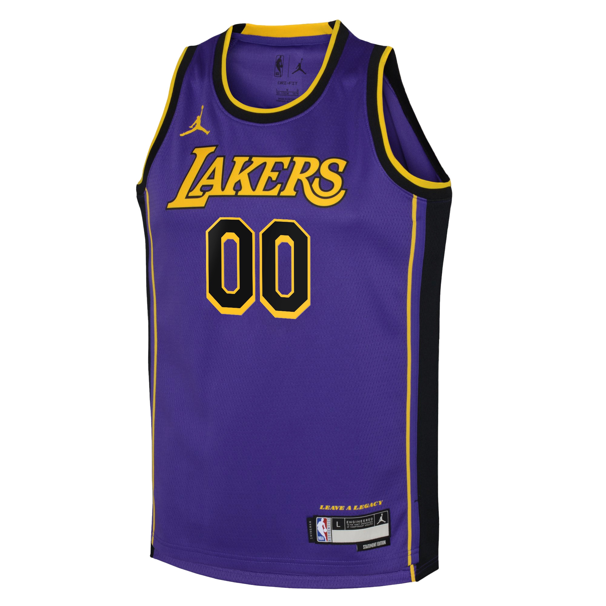 Los Angeles Lakers Jordan Statement Swingman Basketball Jersey - Custom - Youth - JS822 
