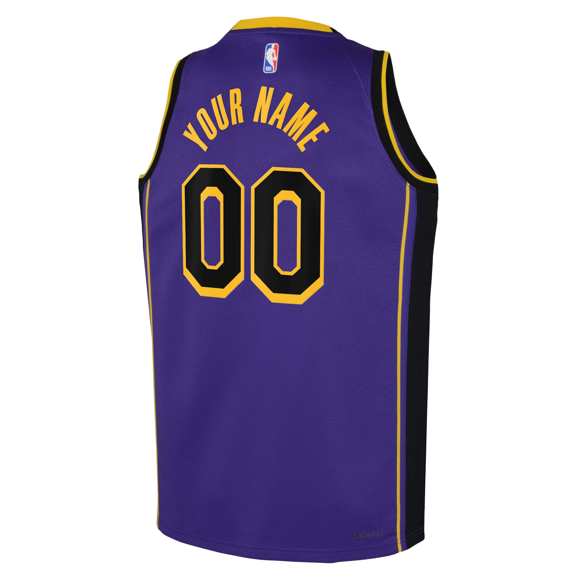 Alternative view of Los Angeles Lakers Jordan Statement Swingman Basketball Jersey - Custom - Youth - JS822 