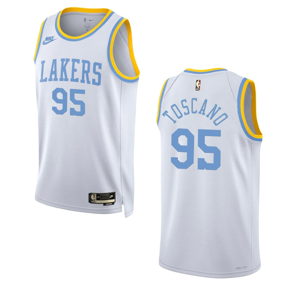 Los Angeles Lakers Juan Toscano-anderson White 75 Anniversary 2022-23 Classic Edition Basketball Jersey