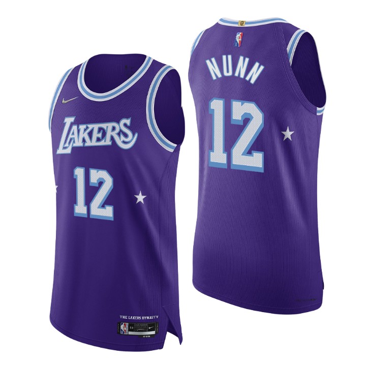 Los Angeles Lakers Kendrick Nunn 2021-22 75th Anniversary Authentic Basketball Jersey Icon