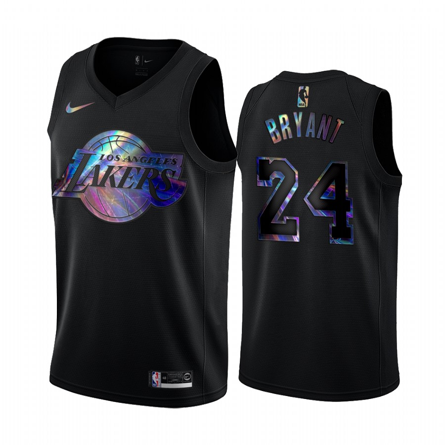 Los Angeles Lakers Kobe Bryant #24 Basketball Jersey Iridescent Black 2021 Hwc Limited