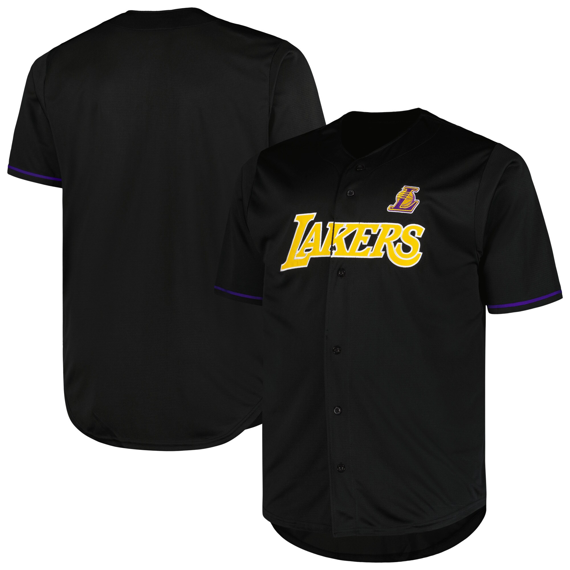 Los Angeles Lakers Profile Big & Tall Pop Basketball Jersey - Black