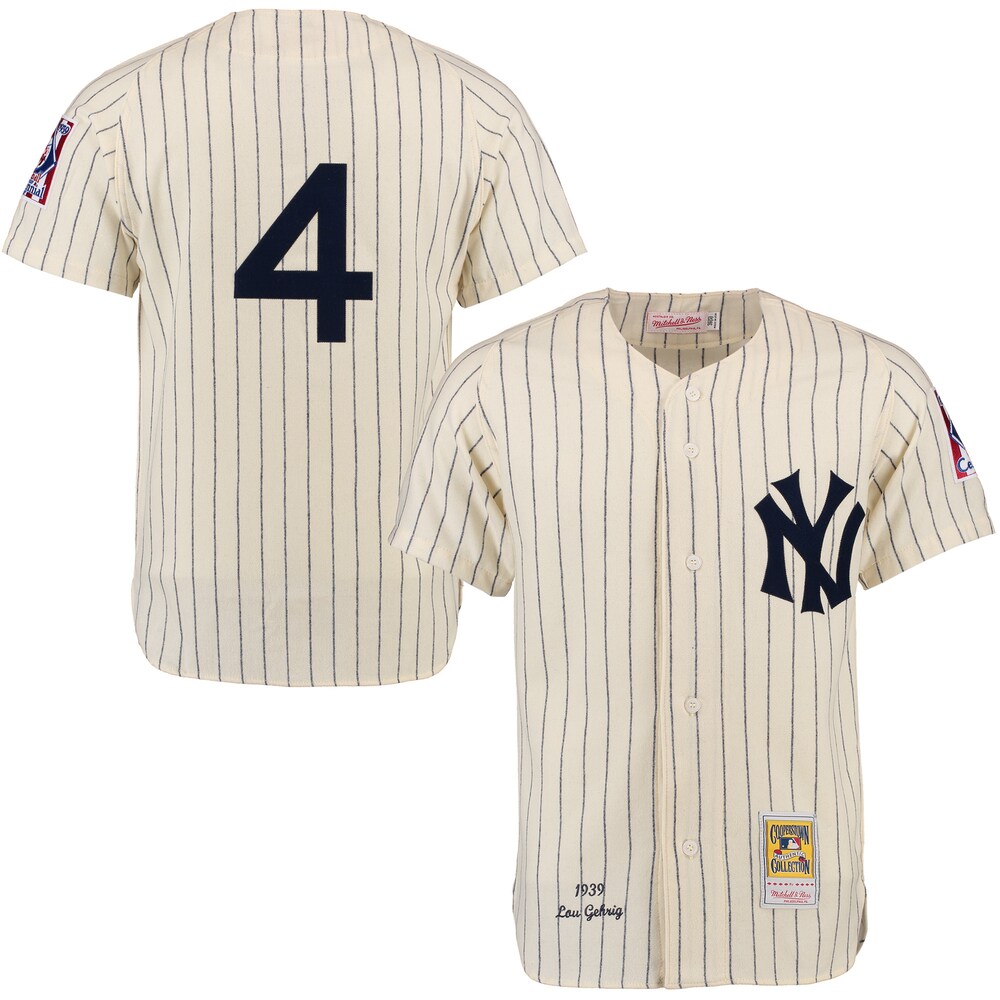 Lou Gehrig New York Yankees Mitchell & Ness Throwback Baseball Jersey - Cream