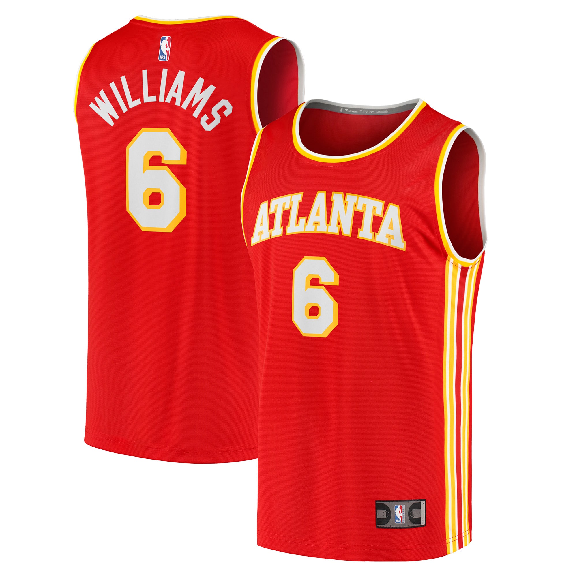 Lou Williams Atlanta Hawks Fanatics Branded Youth 2021/22 Fast Break Replica Basketball Jersey - Icon Edition - Red