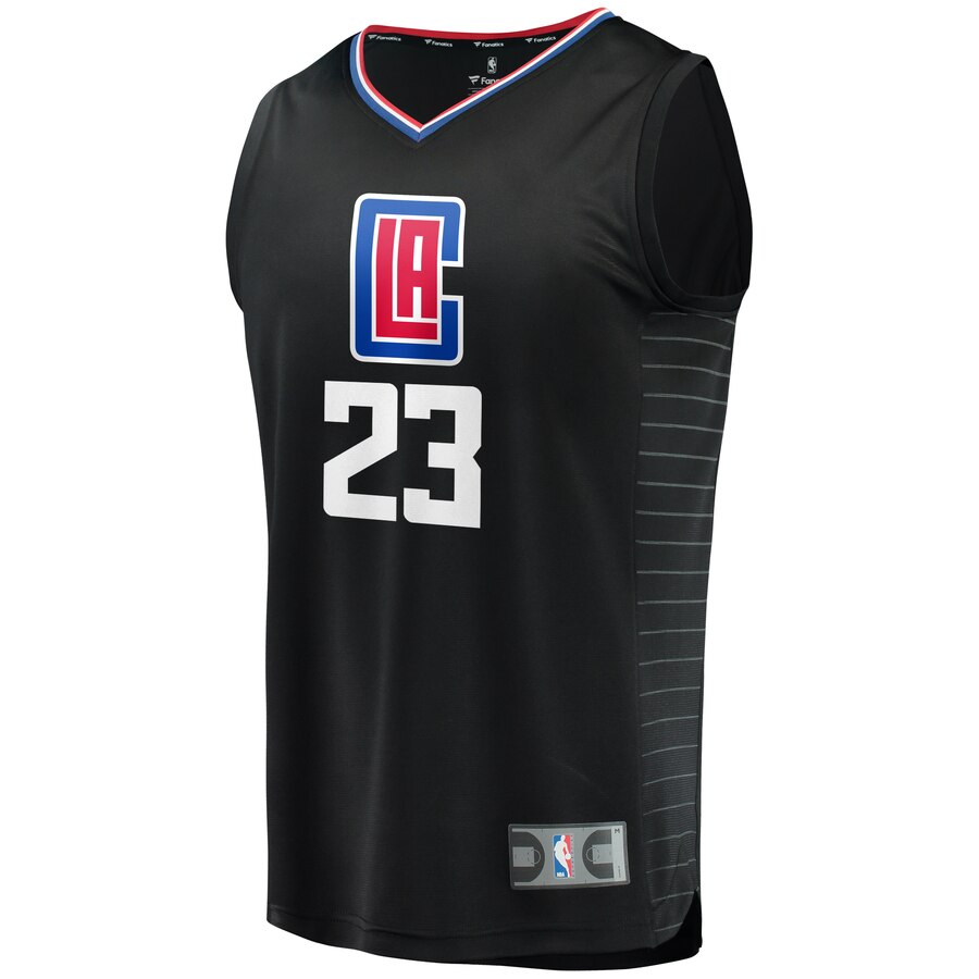 Alternative view of Lou Williams La Clippers Fanatics Branded Fast Break Replica Basketball Jersey Black - Statement Edition