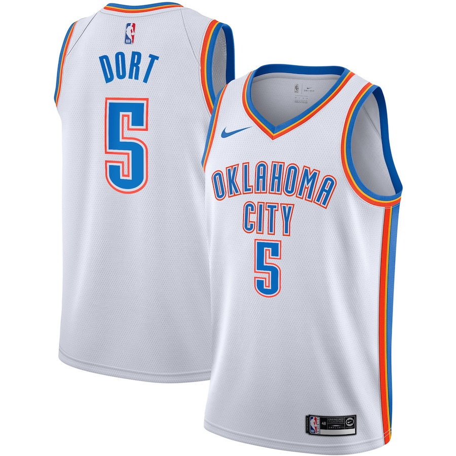 Luguentz Dort 5 Oklahoma City Thunder Unisex Swingman Basketball Jersey - Association Edition - White - JS786 