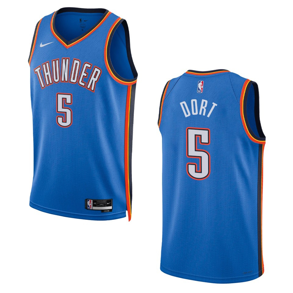 Luguentz Dort Blue Icon Edition 2022-23 Oklahoma City Thunder Swingman Basketball Jersey