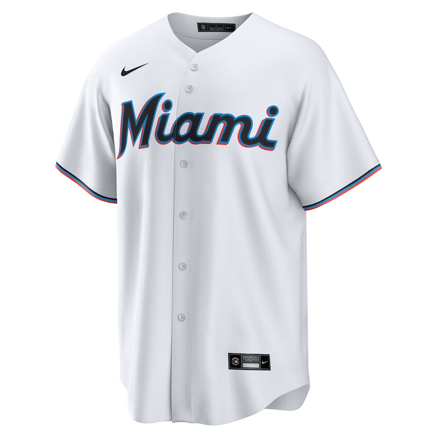 Alternative view of Luis Arraez 3 Miami Marlins Home Men Baseball Jersey - White 