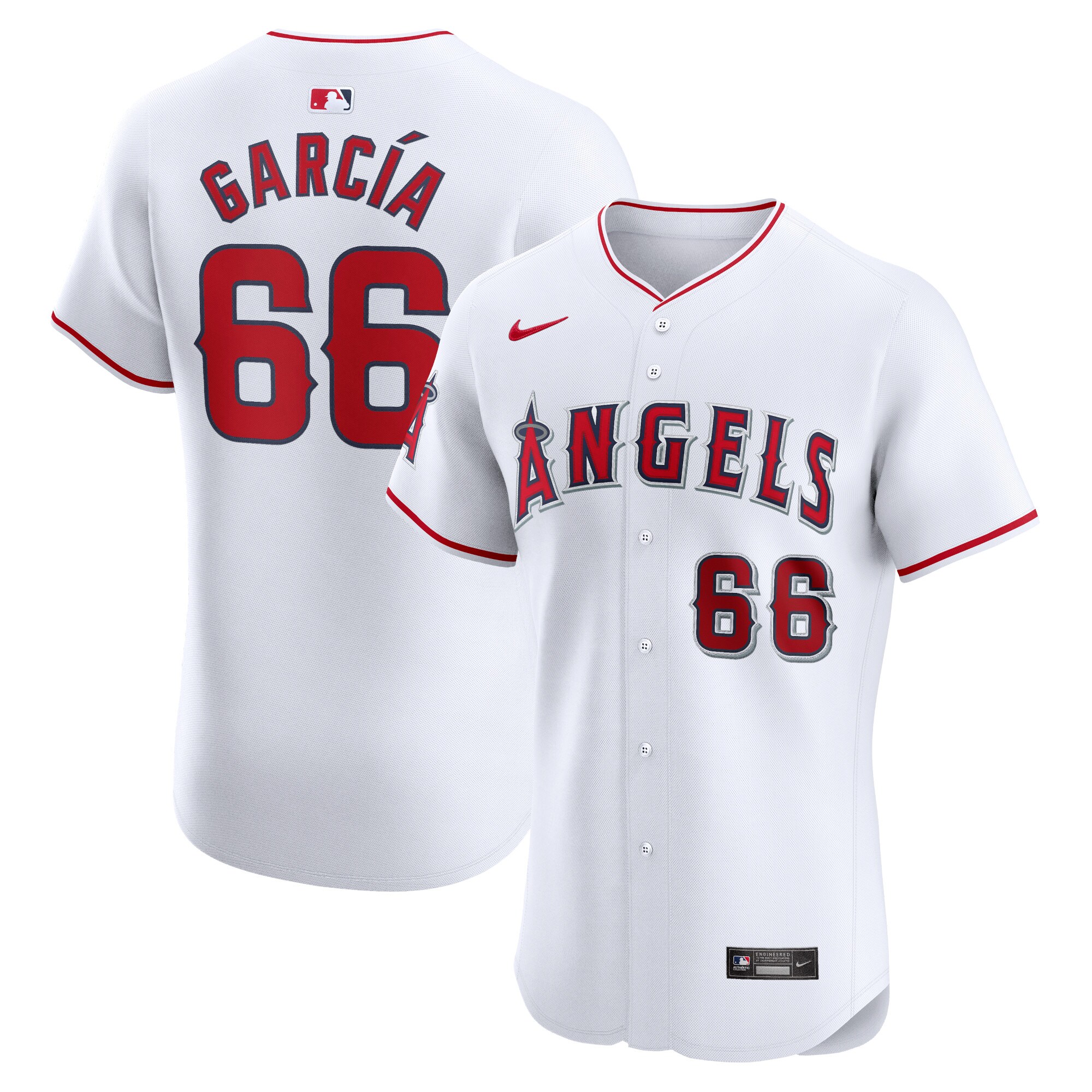 Luis Garcia Los Angeles Angels Home Elite Player Jersey - White