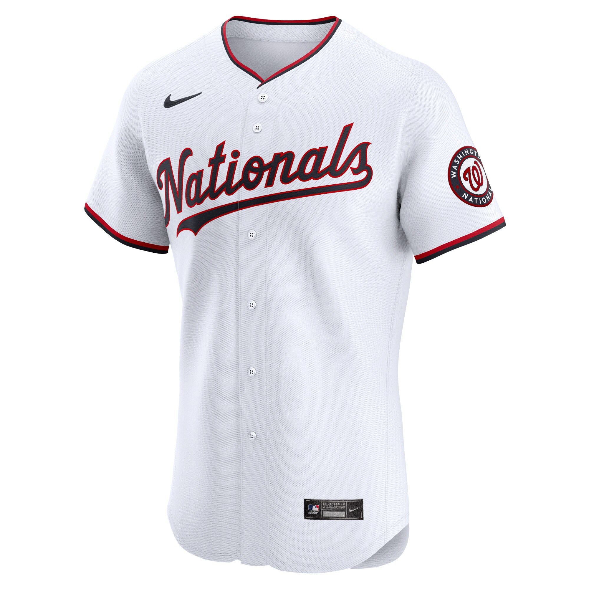 Alternative view of Luis Garcia Washington Nationals Home Elite Player Baseball Jersey - White