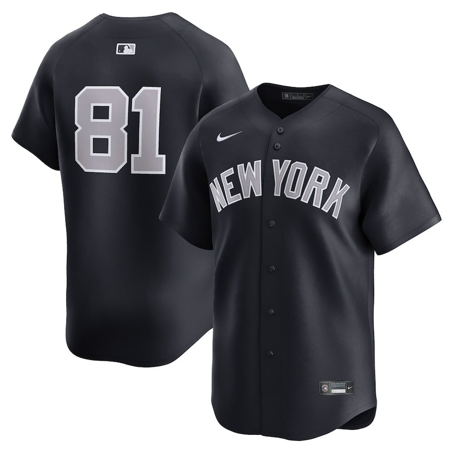 Luis Gil 81 New York Yankees Alternate Limited Player Men Baseball Jersey - Navy 