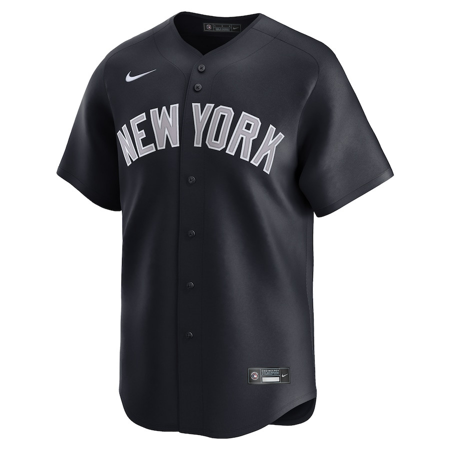 Alternative view of Luis Gil 81 New York Yankees Alternate Limited Player Men Baseball Jersey - Navy 