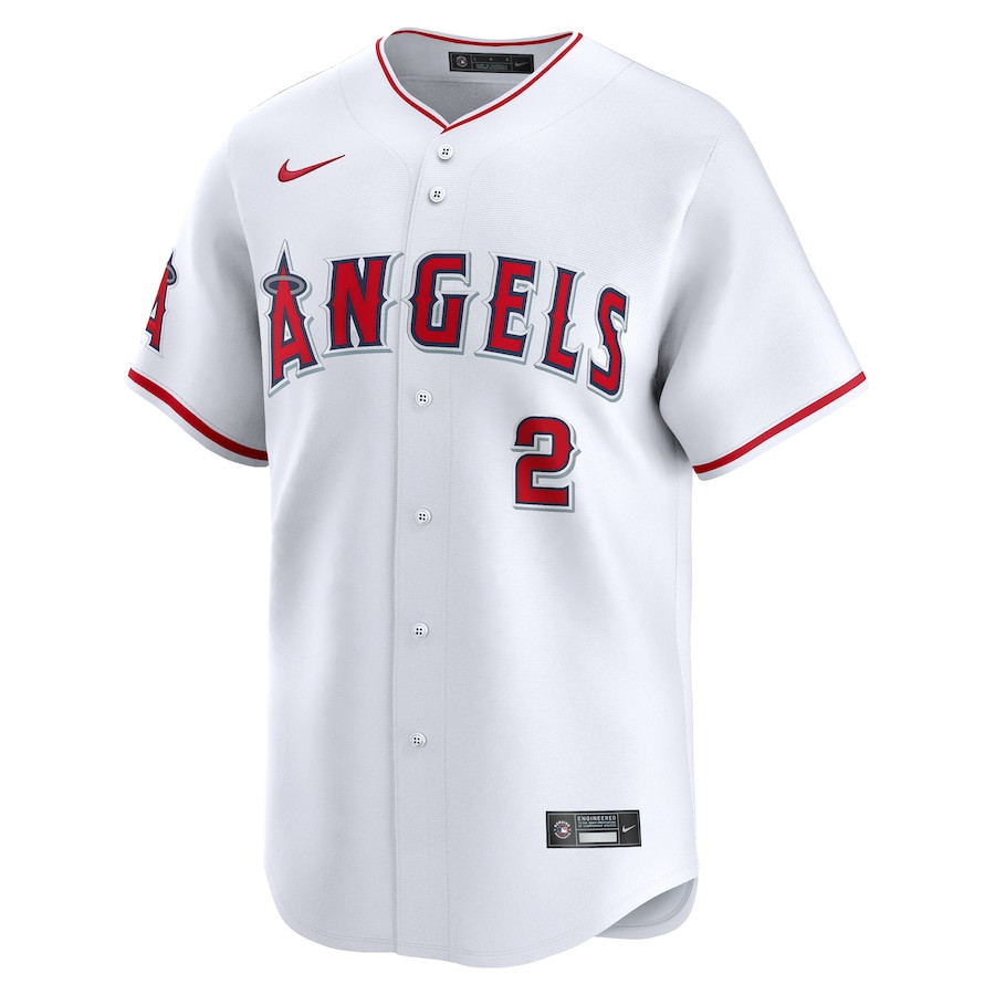 Alternative view of Luis Rengifo 2 Los Angeles Angels Home Limited Player Men Jersey - White 