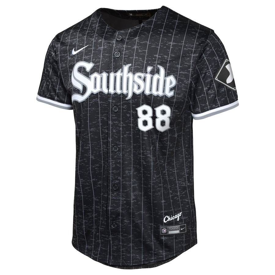 Alternative view of Luis Robert Jr. 88 Chicago White Sox City Connect Limited YOUTH Baseball Jersey - Black
