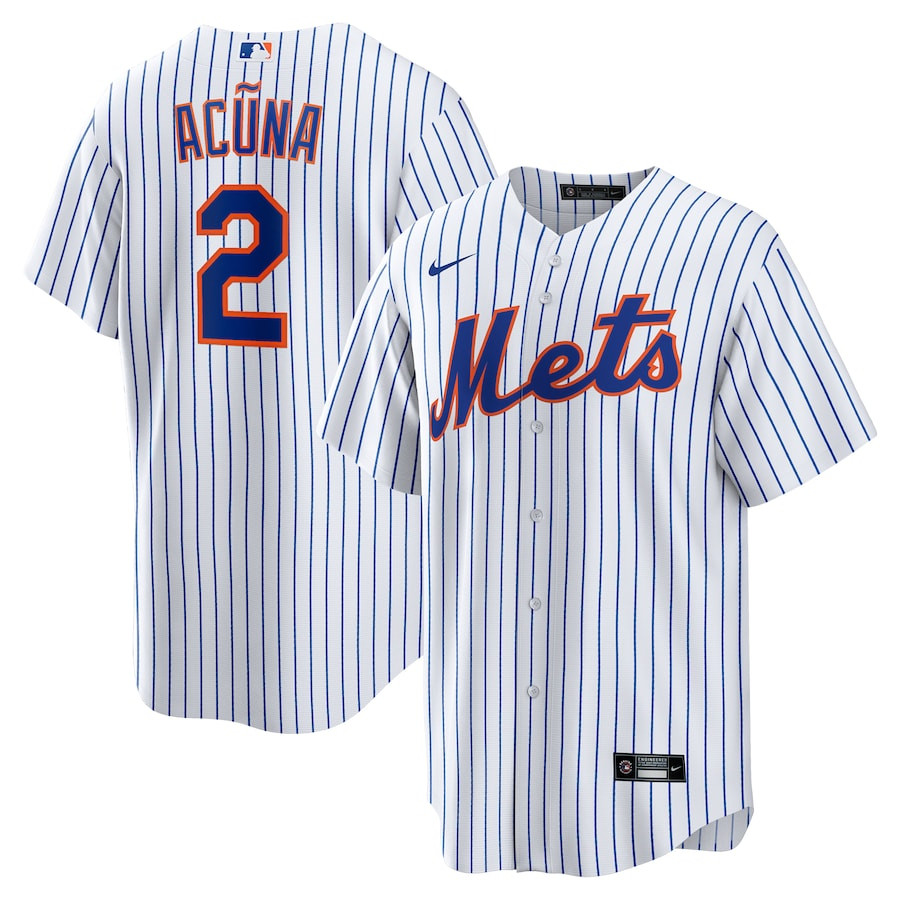 Luisangel Acuña 2 New York Mets Home Player Men Baseball Jersey - White 