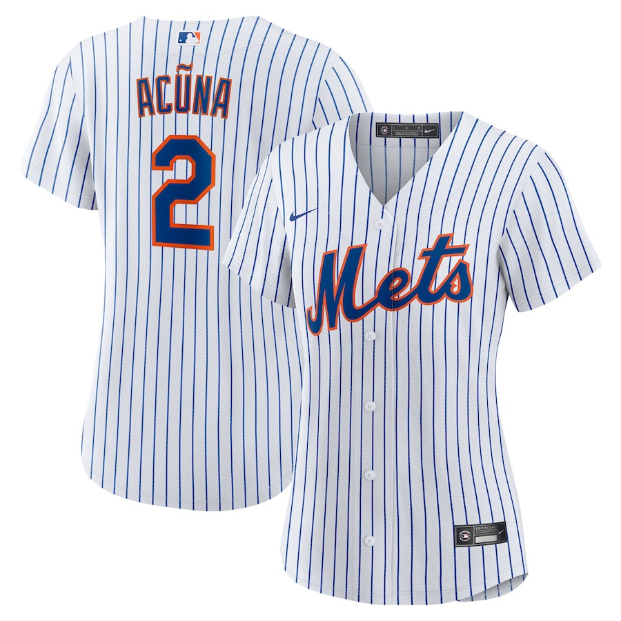 Luisangel Acuña 2 New York Mets Home Player Women Baseball Jersey - White 