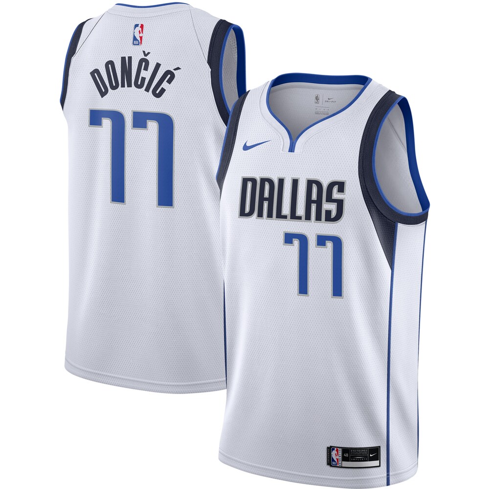 Luka Doncic Dallas Mavericks 2020/21 Swingman Basketball Jersey - White - Association Edition