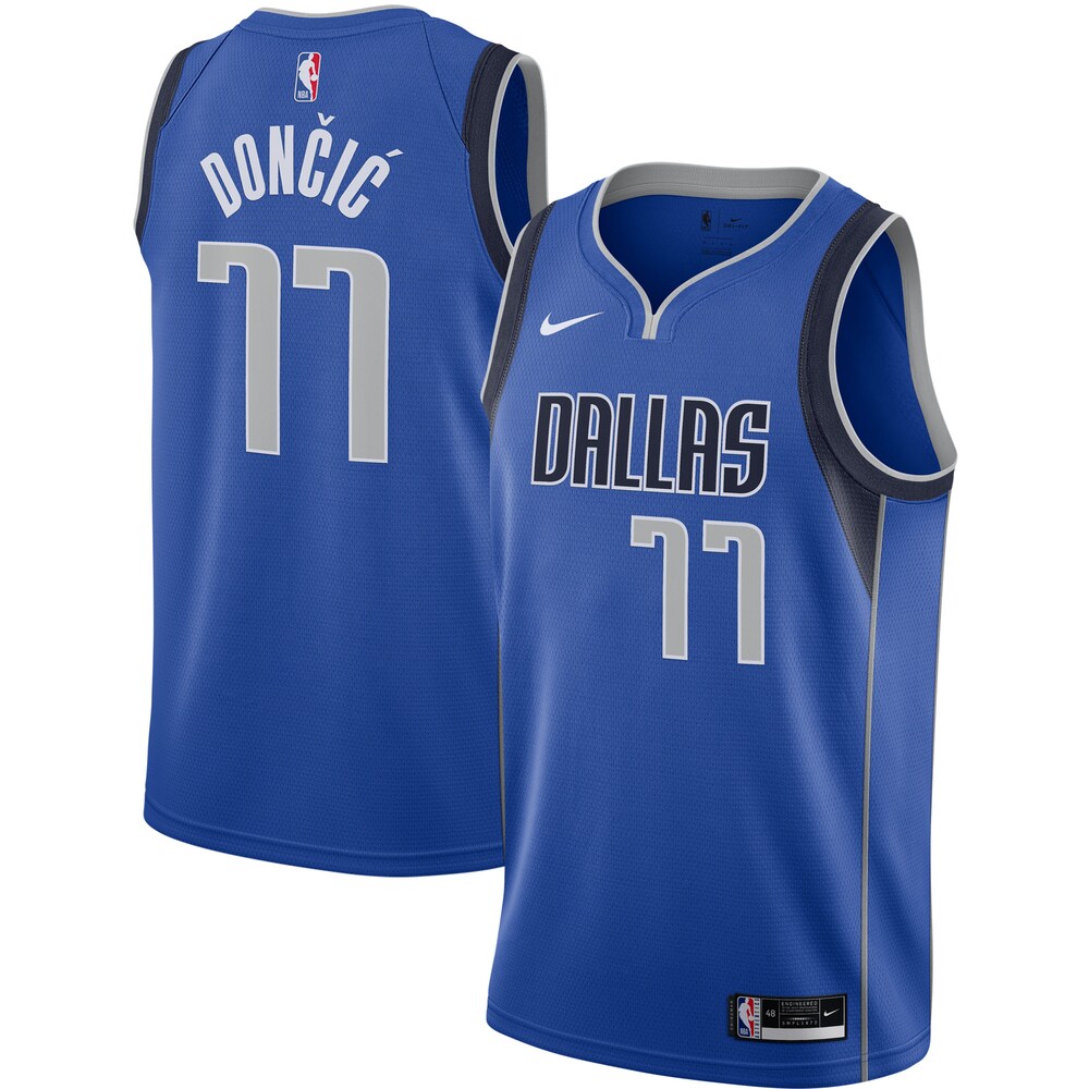 Luka Doncic Dallas Mavericks 2020/21 Swingman Basketball Jersey Royal - Icon Edition