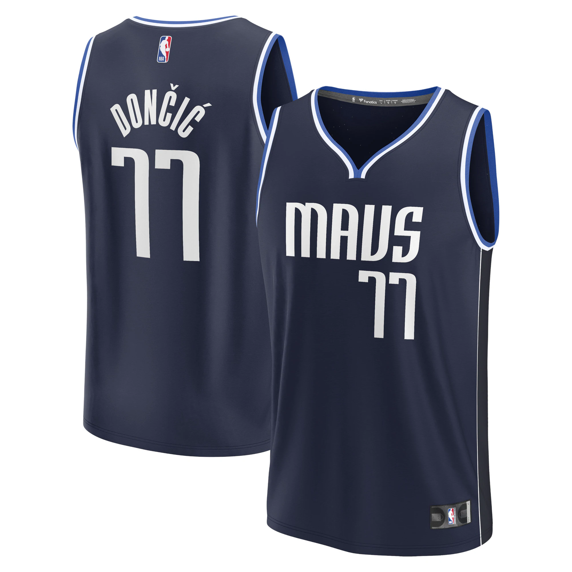 Luka Doncic Dallas Mavericks Fanatics Branded Fast Break Replica Player Basketball Jersey - Statement Edition - Navy