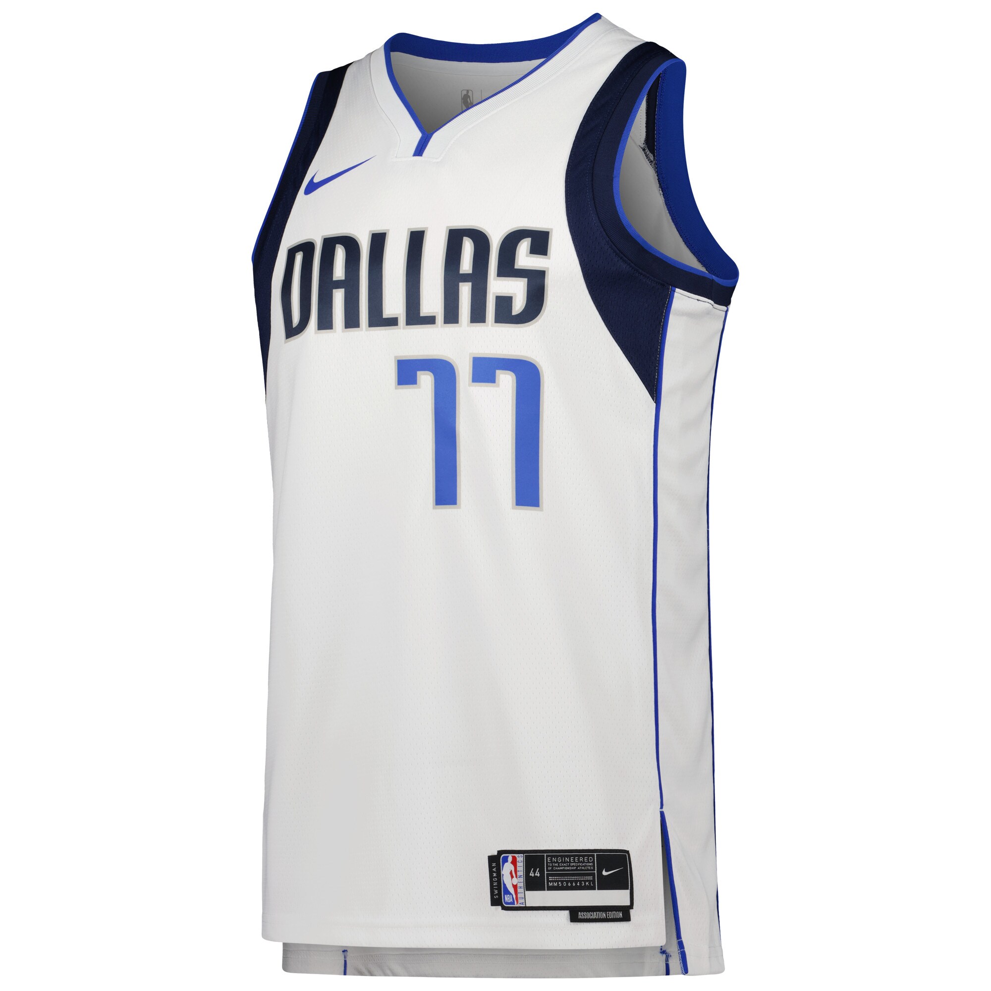 Alternative view of Luka DonÃƒâ€žÃ‚ÂiÃƒâ€žÃ¢â‚¬Â¡ Dallas Mavericks Unisex Swingman Basketball Jersey - Association Edition - White