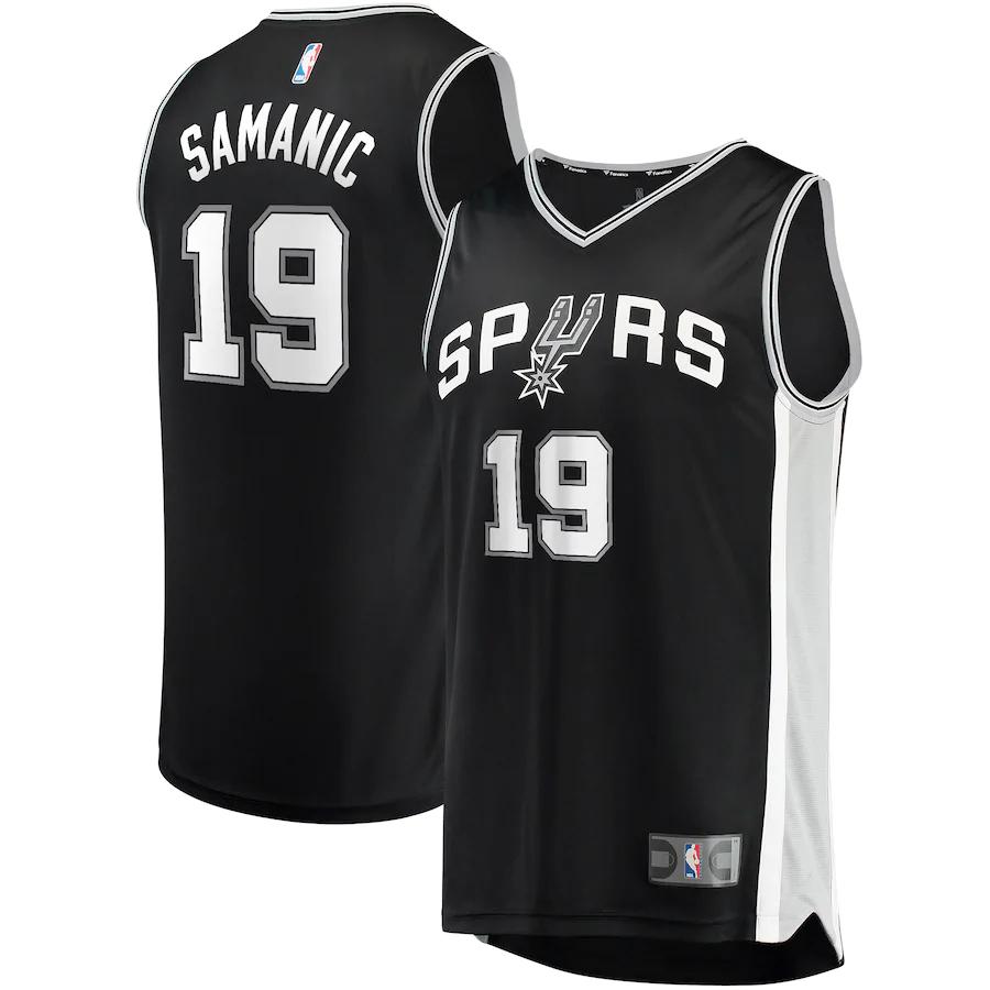 Luka Samanic San Antonio Spurs Fanatics Branded Fast Break Replica Player Basketball Jersey - Icon Edition - Black