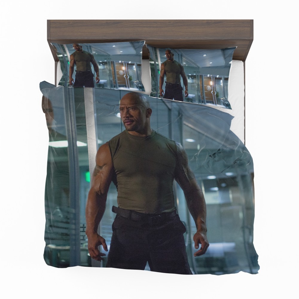Alternative view of Luke Hobbs Dwayne Johnson In Furious 7 Fast & Furious Movie Bedding Set - Custom Bedding Set