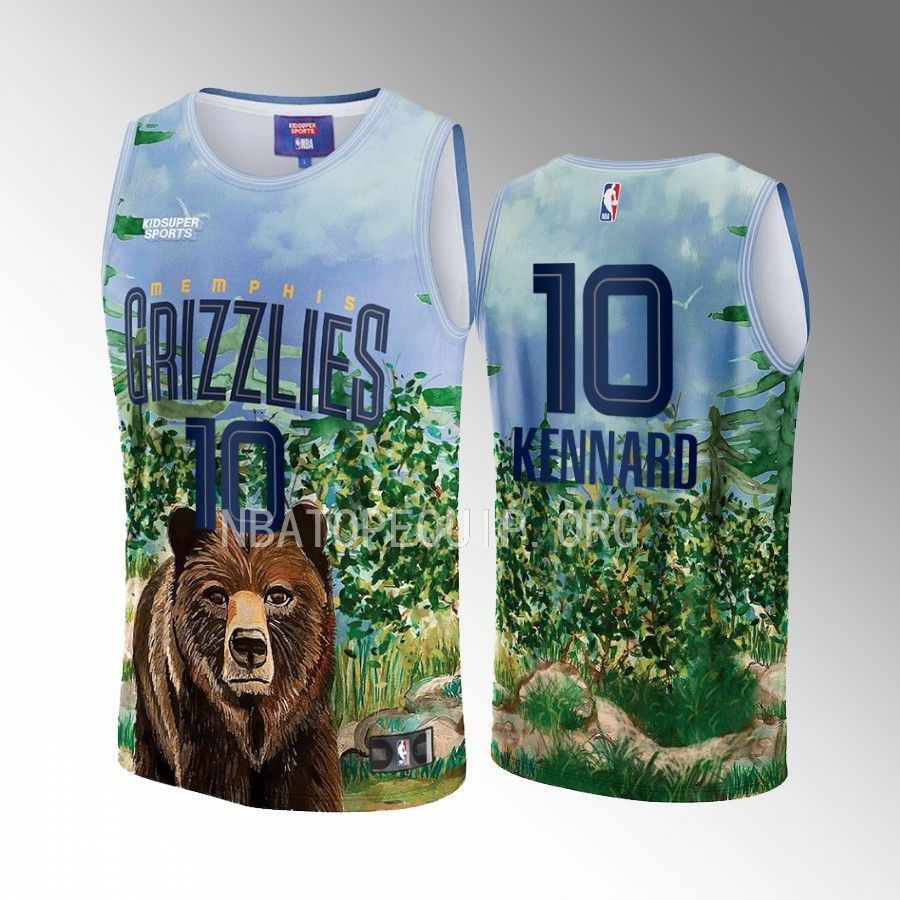 Luke Kennard 10 Memphis Grizzlies NBA & KidSuper Studios Unisex Hometown Basketball Jersey - JS223 