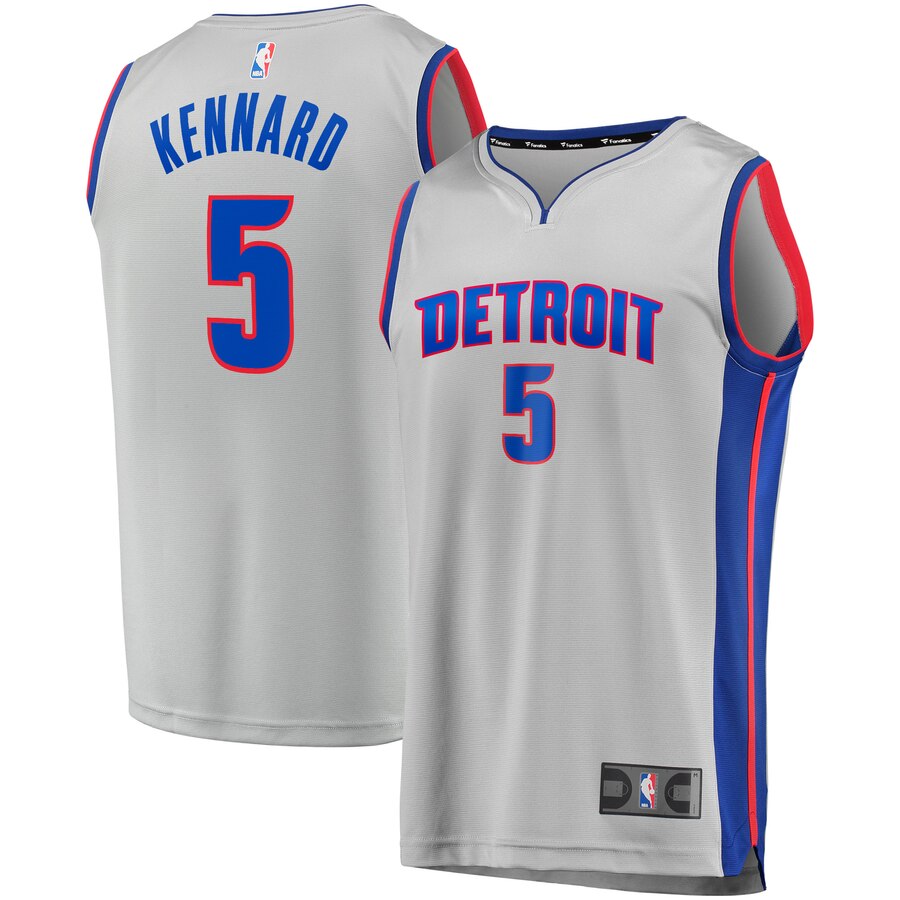 Luke Kennard Detroit Pistons Fanatics Branded Fast Break Replica Basketball Jersey Gray - Statement Edition