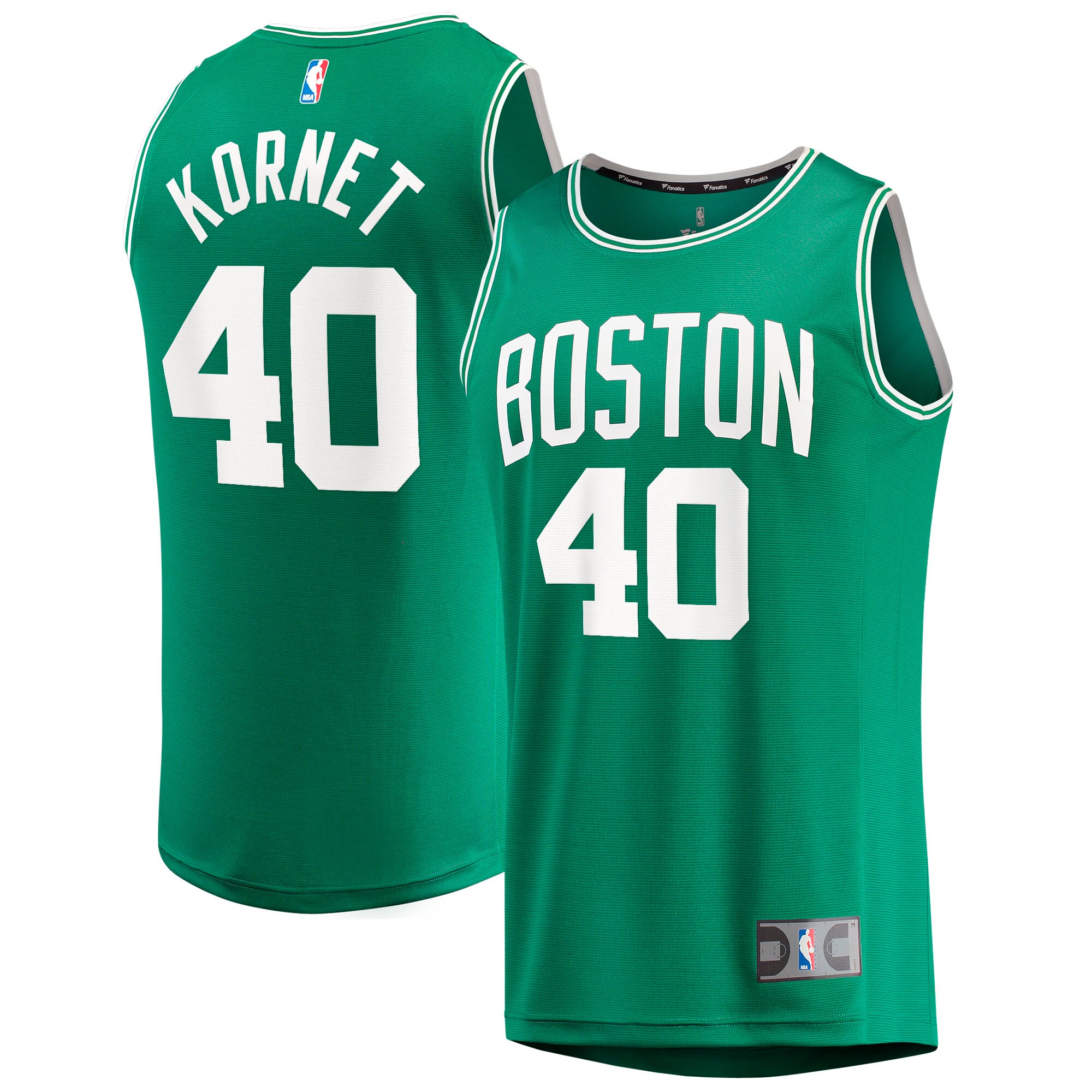 Alternative view of Luke Kornet Boston Celtics Fanatics Branded 2021/22 Fast Break Replica Basketball Jersey - Icon Edition - Kelly Green