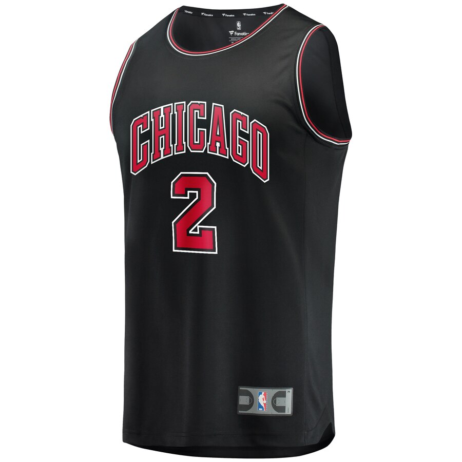 Alternative view of Luke Kornet Chicago Bulls Fanatics Branded Youth Fast Break Player Basketball Jersey - Statement Edition - Black