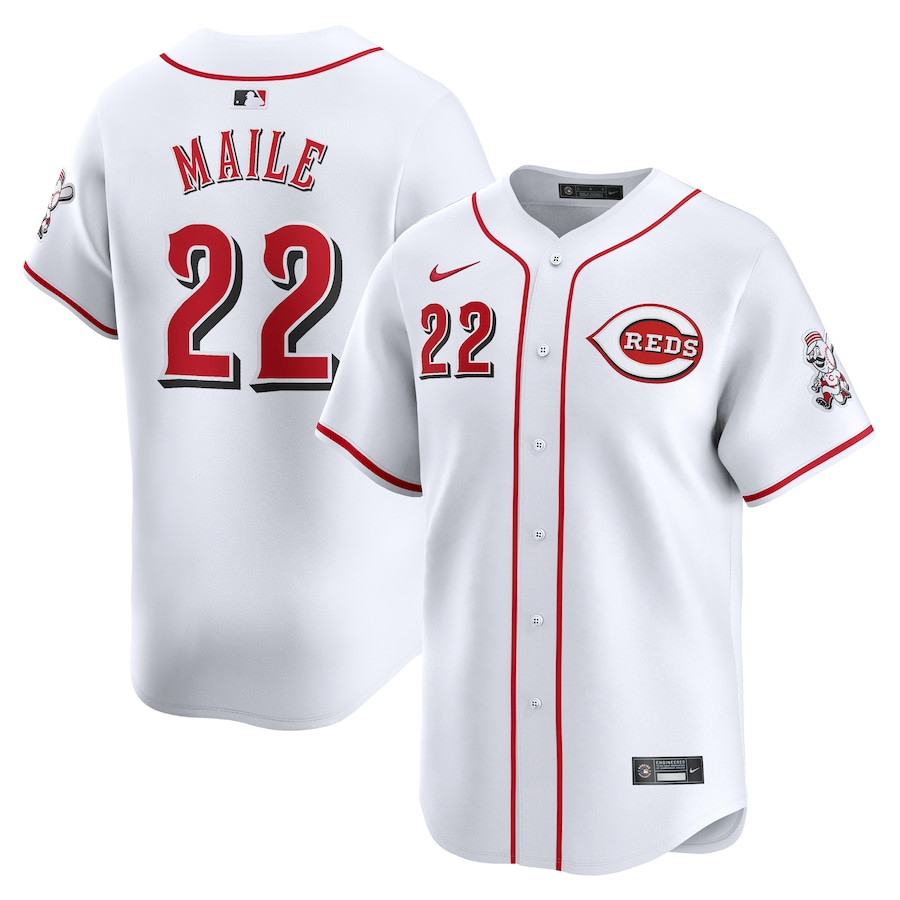 Luke Maile 22 Cincinnati Reds Home Limited Player Men Baseball Jersey - White