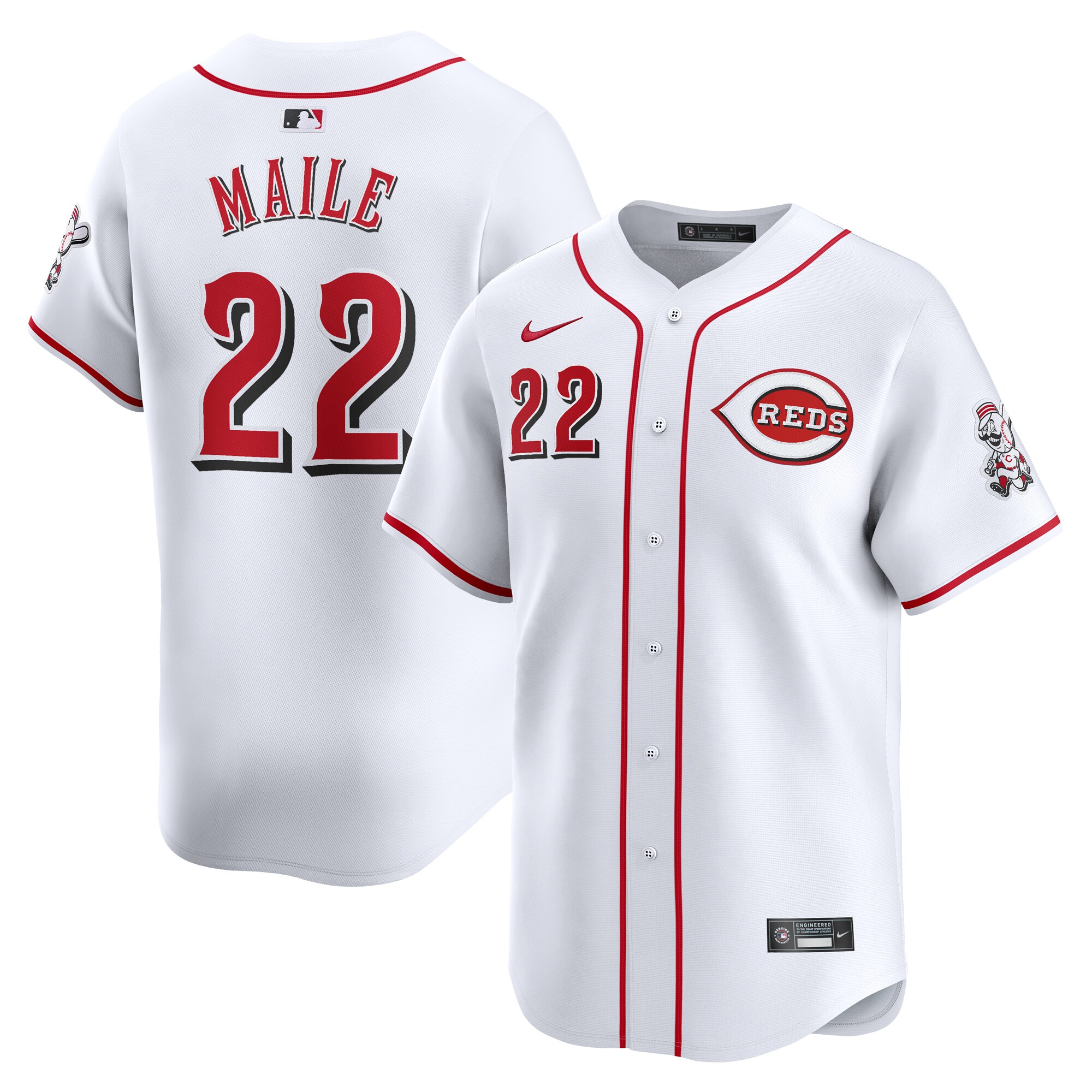 Luke Maile Cincinnati Reds Home Limited Player Baseball Jersey - White