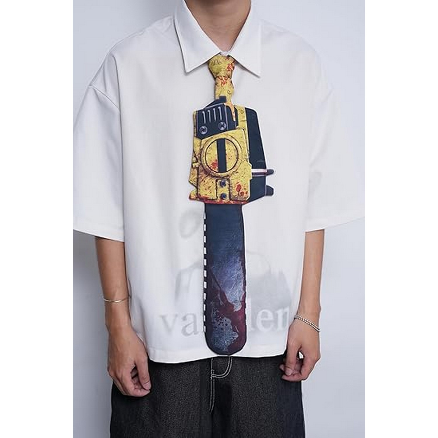 Alternative view of Machines Ties - Chainsaw Tie, Novelty Tie, Tie Accessories Holiday Gift.