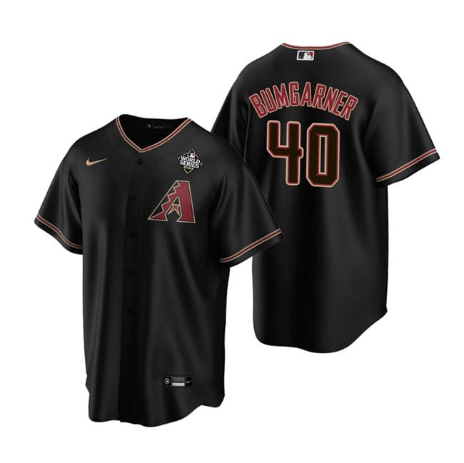 Madison Bumgarner 40 Arizona Diamondbacks 2023 World Series Men Baseball Jersey - Black