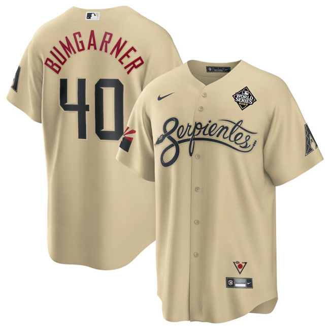 Madison Bumgarner 40 Arizona Diamondbacks 2023 World Series Men Baseball Jersey - Gold