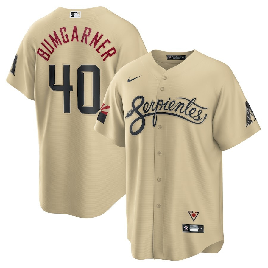 Madison Bumgarner 40 Arizona Diamondbacks City Connect Men Baseball Jersey - Sand