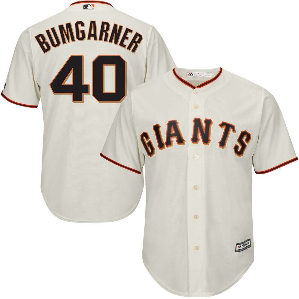 Madison Bumgarner San Francisco Giants Majestic Big & Tall Official Cool Base Player Baseball Jersey - Cream