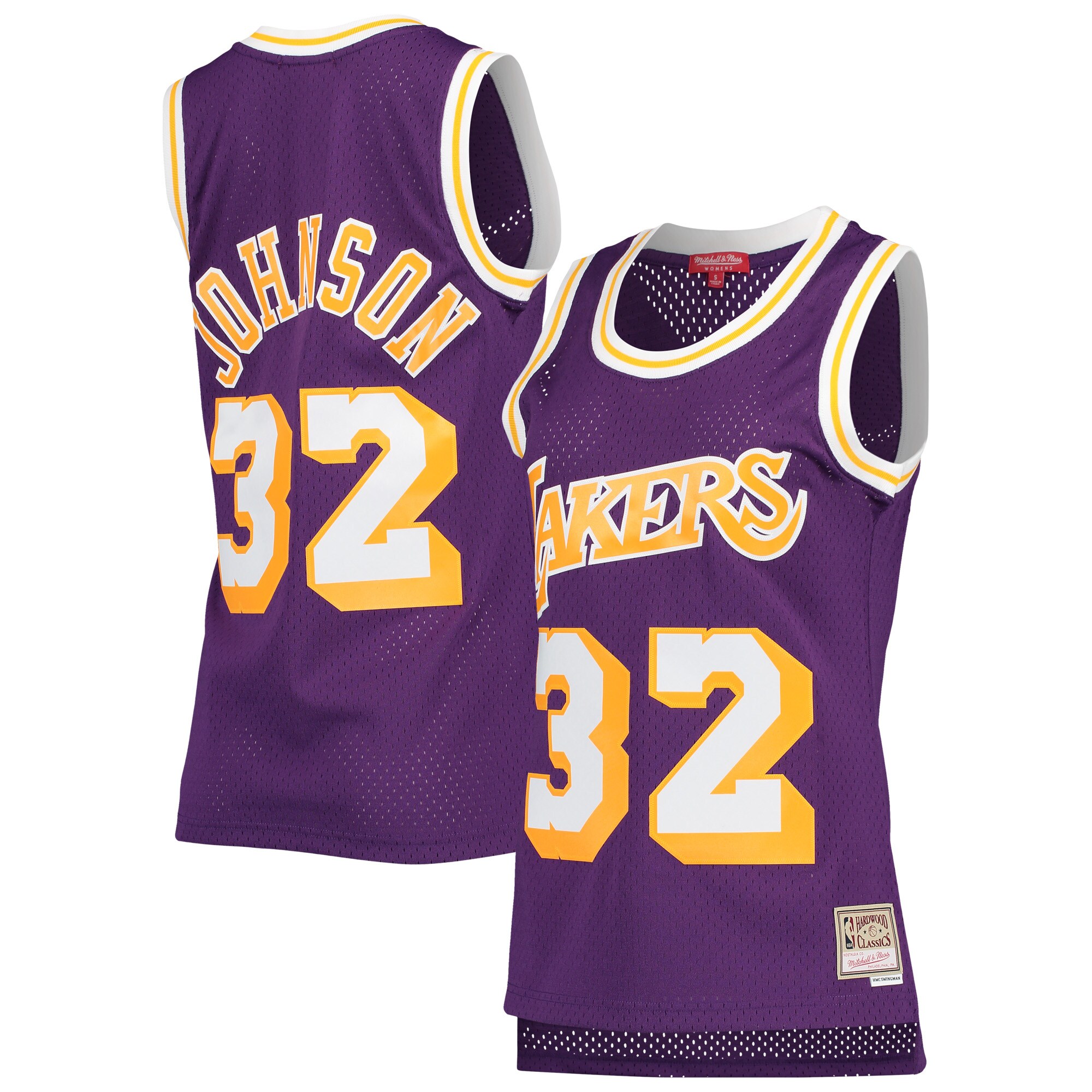 Magic Johnson Los Angeles Lakers Mitchell & Ness Women's Hardwood Classics 1984/85 Swingman Basketball Jersey - Purple