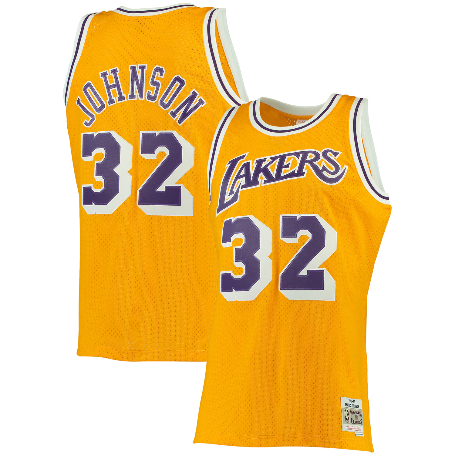 Magic Johnson Los Angeles Lakers Mitchell & Ness Big & Tall Hardwood Classics Basketball Jersey - Gold
