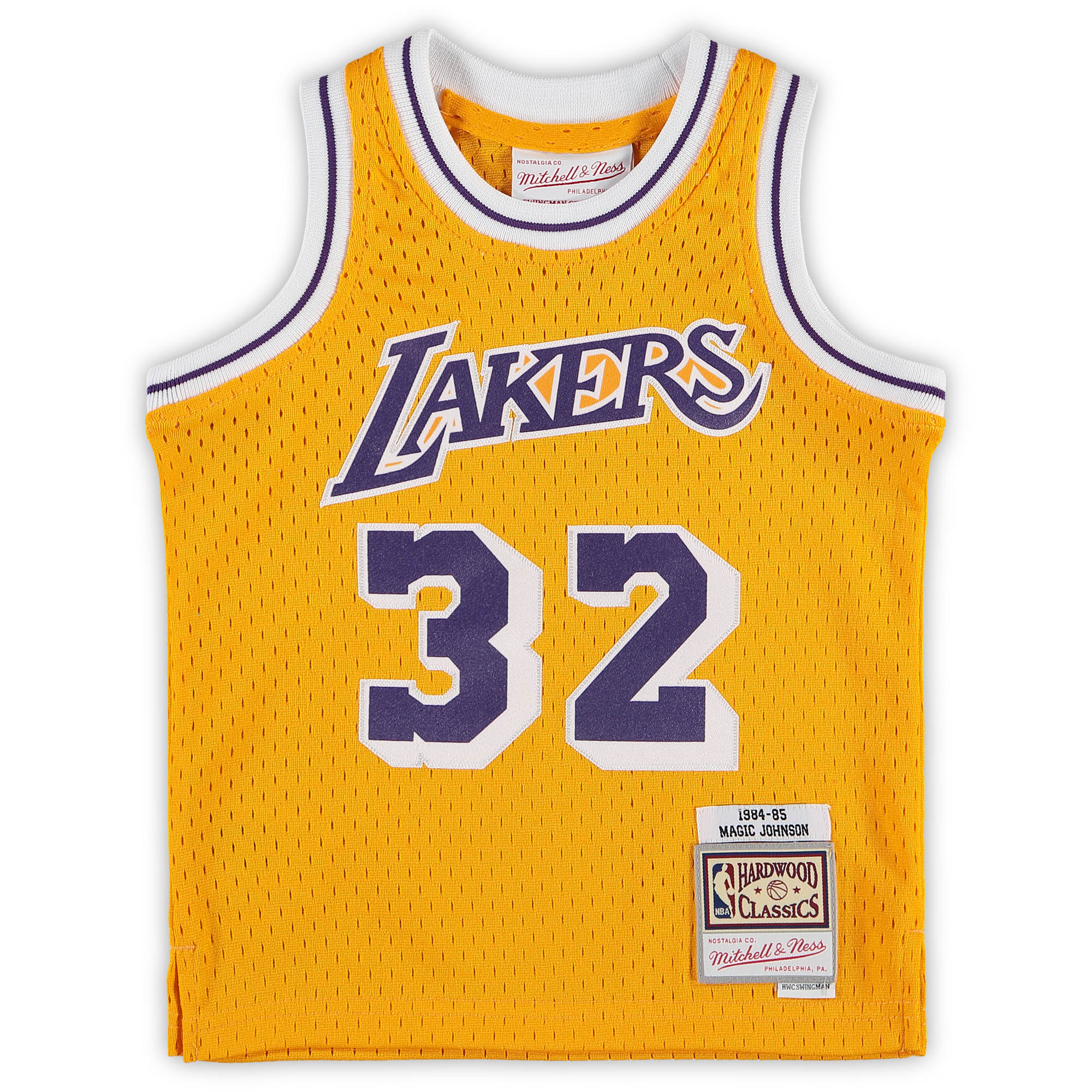 Alternative view of Magic Johnson Los Angeles Lakers Mitchell & Ness Infant Retired Player Basketball Jersey - Gold