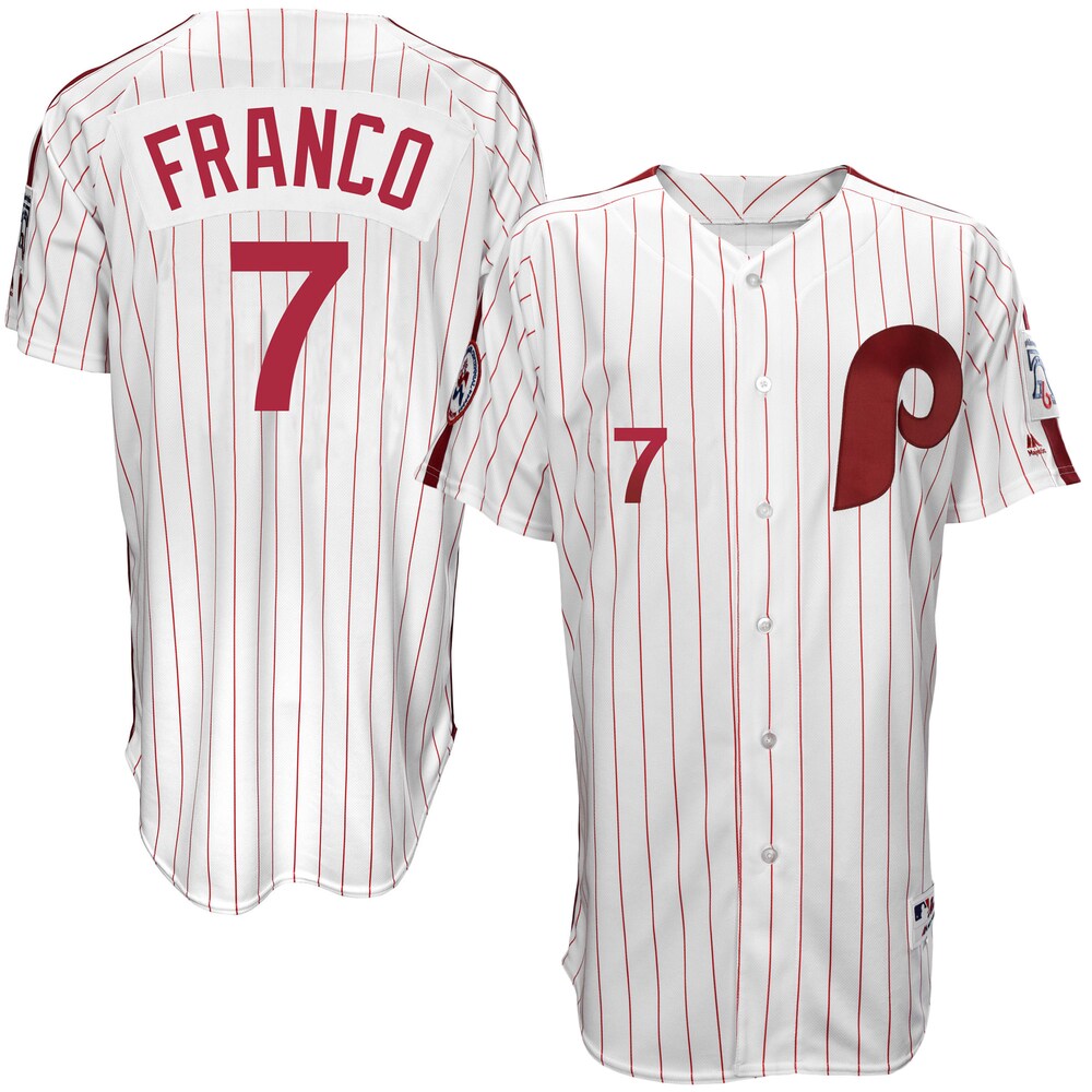 Maikel Franco Philadelphia Phillies Majestic 1976 Turn Back The Clock Player Baseball Jersey - White/scarlet