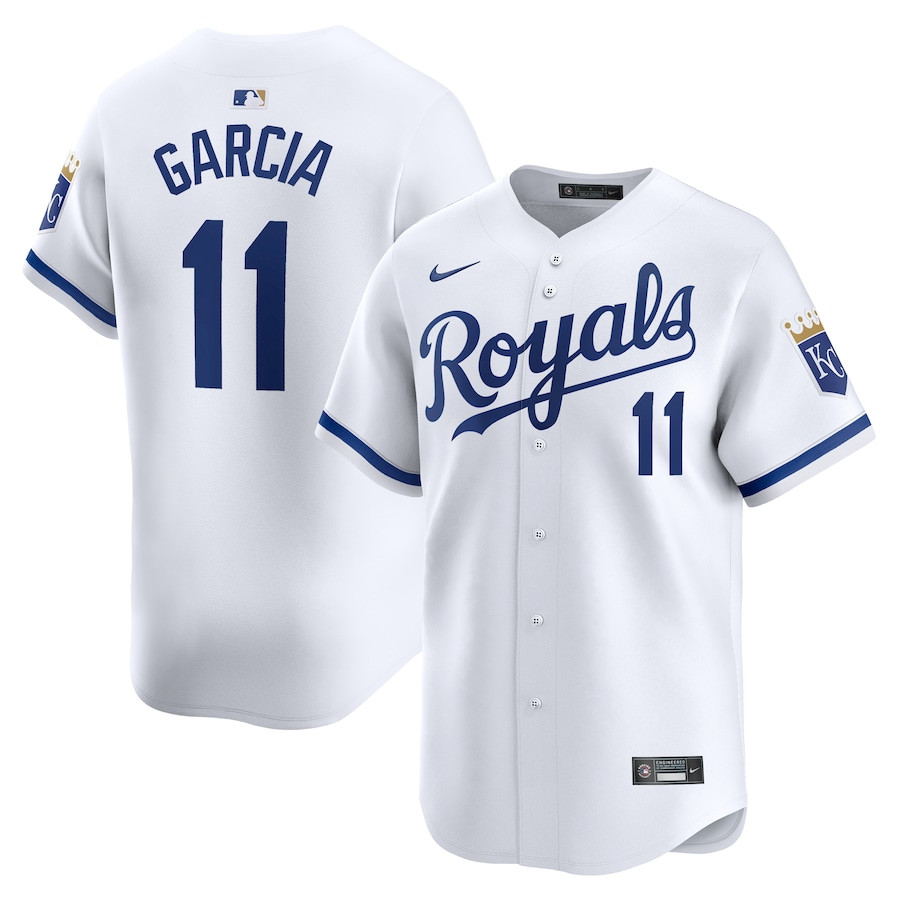 Maikel Garcia 11 Kansas City Royals Home Limited Player Men Baseball Jersey - White 