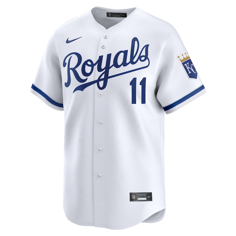 Alternative view of Maikel Garcia 11 Kansas City Royals Home Limited Player Men Baseball Jersey - White 