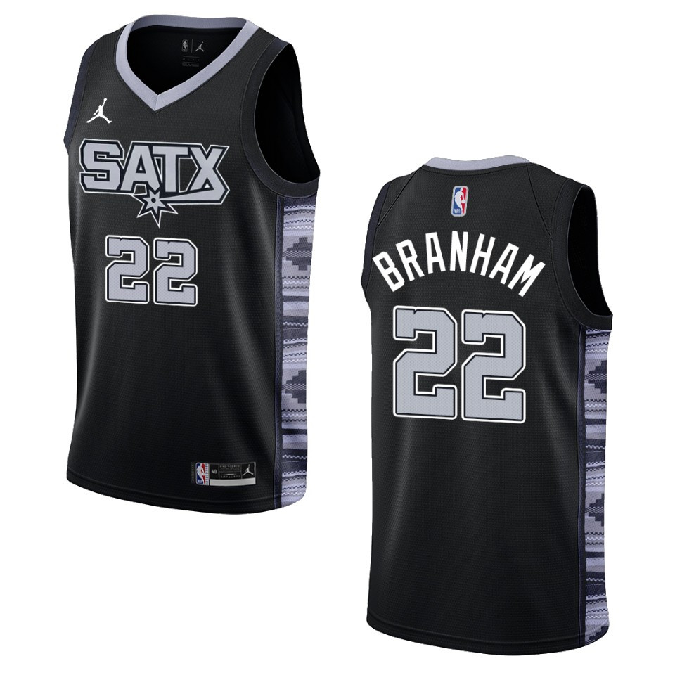 Malaki Branham Black Statement Edition 2022-23 San Antonio Spurs Swingman Basketball Jersey