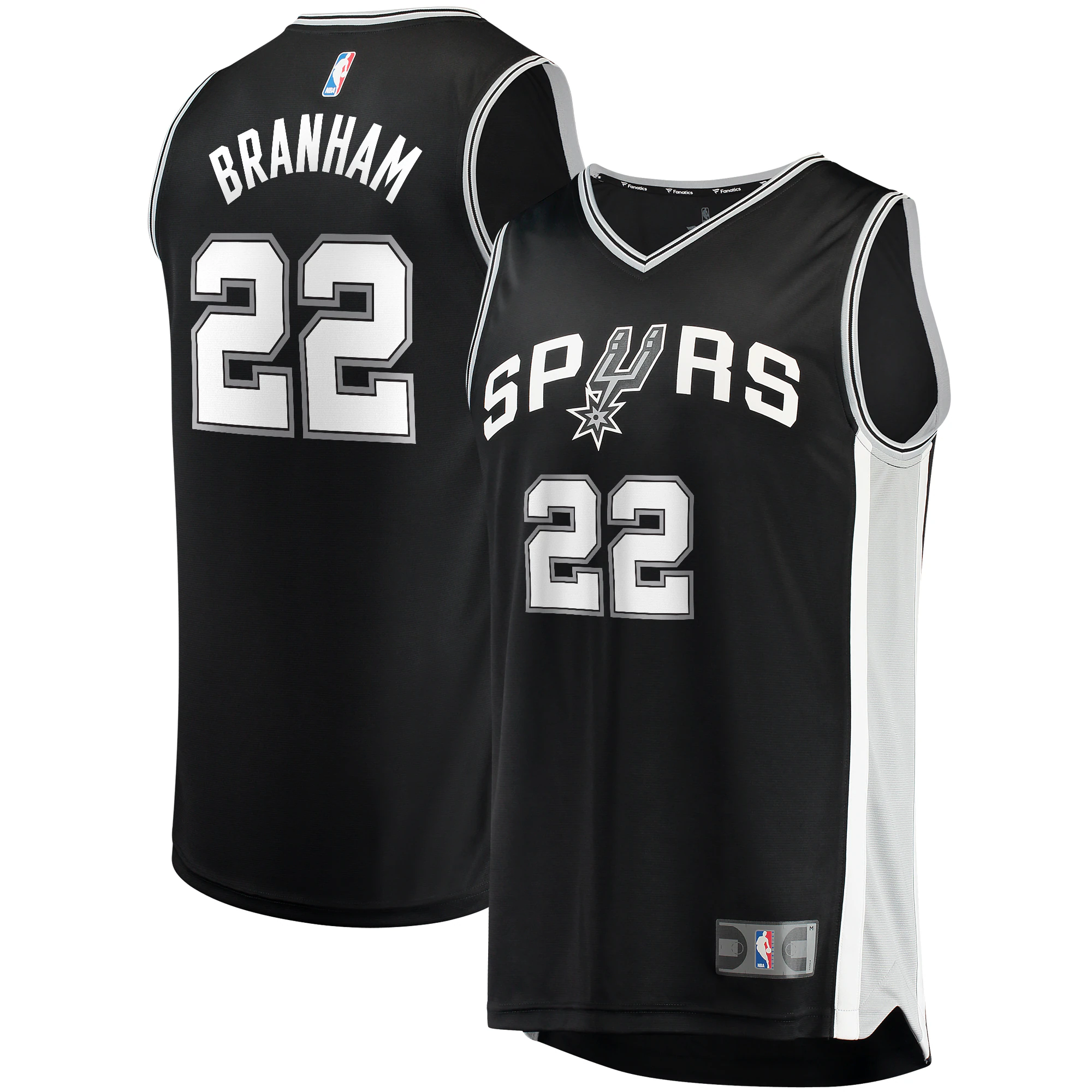 Malaki Branham San Antonio Spurs Fanatics Branded 2022 Nba Draft First Round Pick Fast Break Replica Player Basketball Jersey - Icon Edition - Black