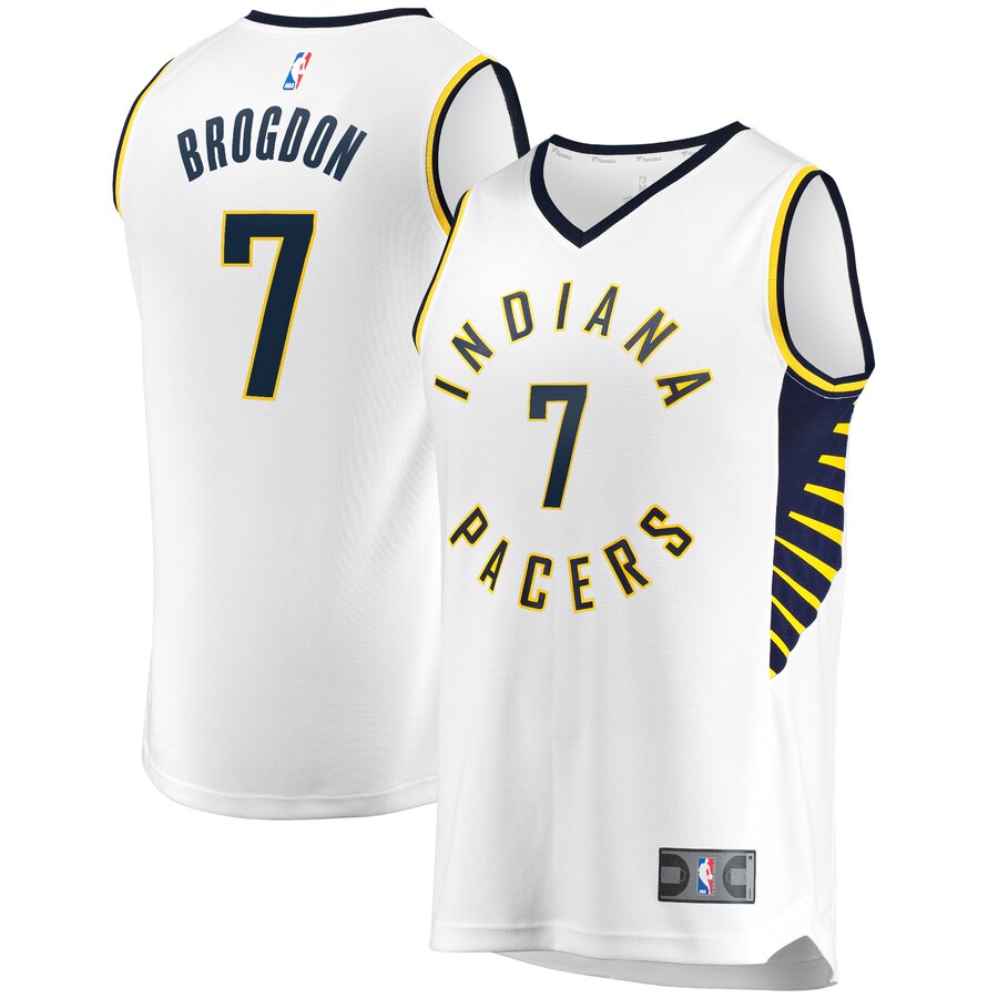 Malcolm Brogdon Indiana Pacers Fanatics Branded Fast Break Replica Basketball Jersey White – Association Edition